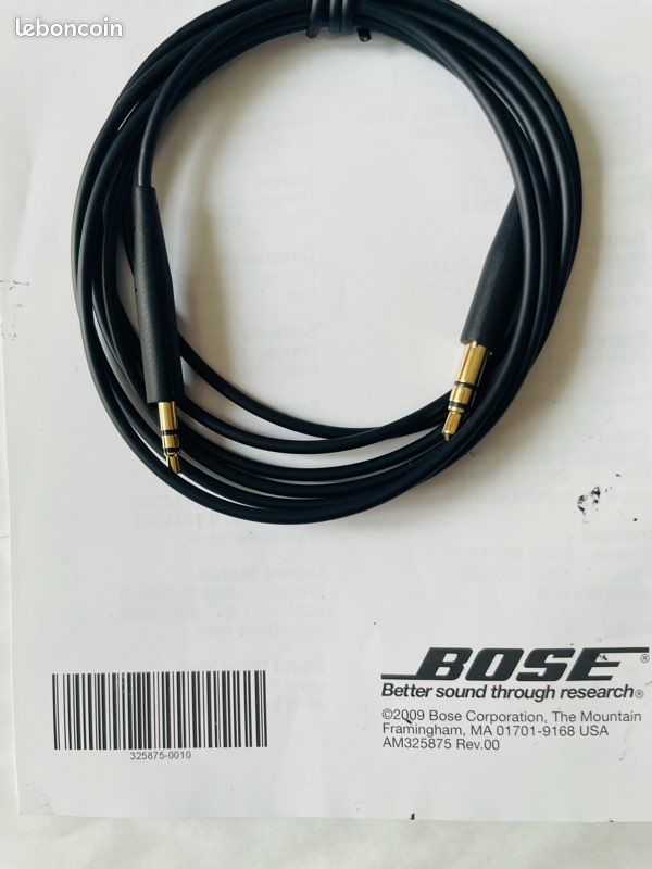 Câble audio Bose earphone-1,40m couleur black (image 2)