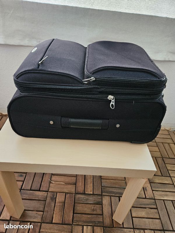 Valise noir pratique extensible (image 10)