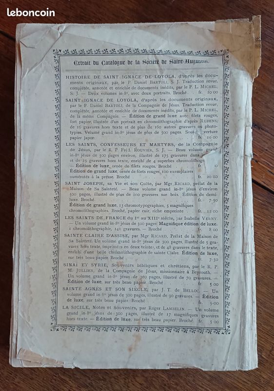 Les Saints de France du treizième au dix-neuvième siècle par Melle Isabelle Verny - Société de Saint-Augustin, Desclée, de Brouwer et Cie - 1895 (image 5)