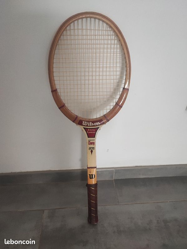 Raquette De Tennis Vintage Estusa Aerosupra - Taille Manche 4 1/4 - Signée Jimmy Connors - Occasion