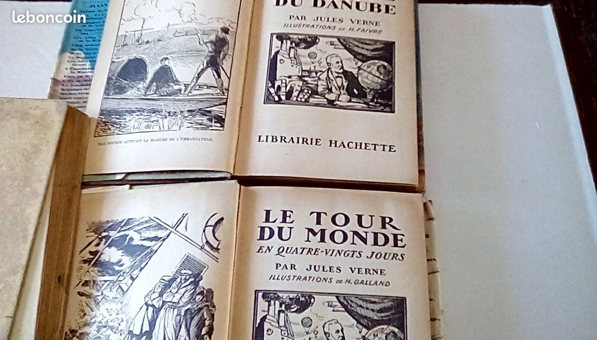 5 LIVRES JULES VERNE ILLUSTRES H.Faivre et H.Galland (image 3)