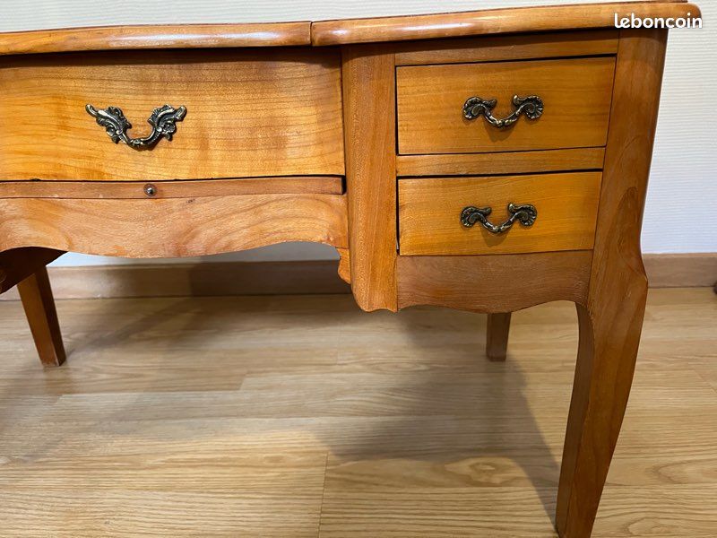 Coiffeuse / maquilleuse vintage en bois (image 5)