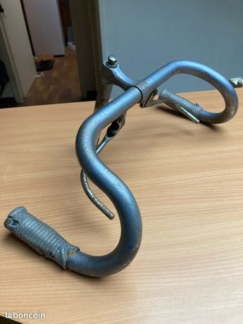 Guidon Et Potence Vélo Ancien Aluminium – 1940-1950 – Vintage