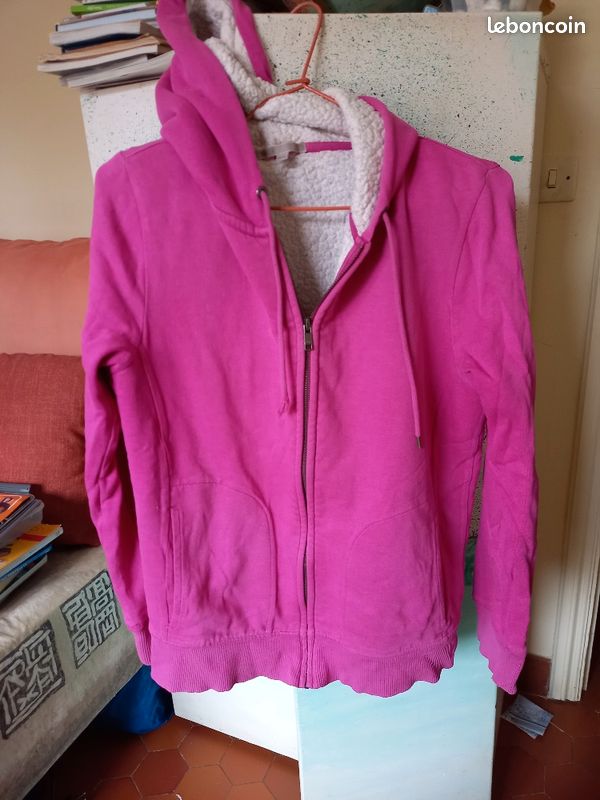 Sweat à Capuche Femme Oliver Bonas – Coton Rose – Taille 10 (M) – Bon état