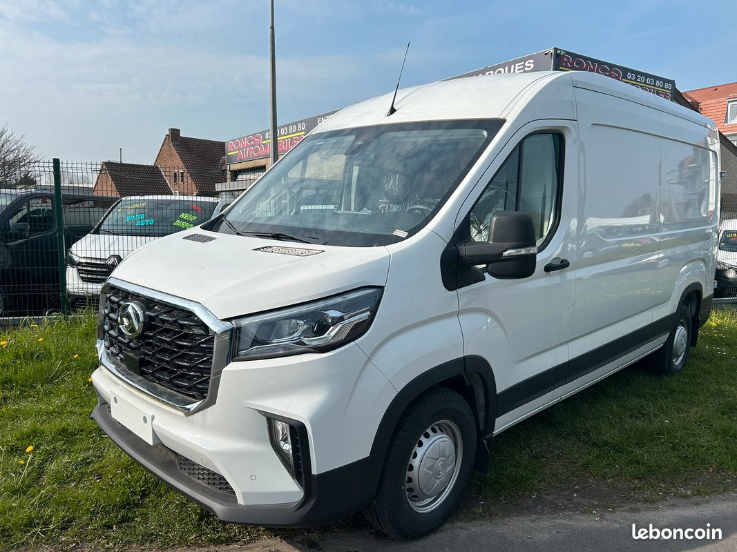 22 900 ht - New maxus deliver 9 neuf l3h2 3 places 2.0 d 150 cv Grand Carplay / Alarme / clim / reg / tel / camera / dab / phare av led (image 1)