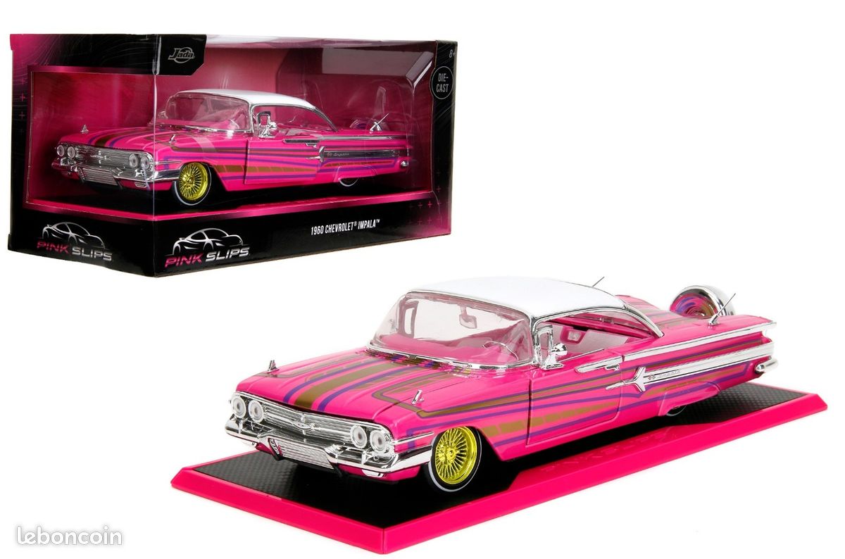 Chevrolet Impala 1960 Low Rider Pink Slips Jada 1/24 - Collection