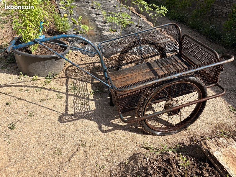 Carriole remorque vélo, mobylette ou à main vintage (image 1)