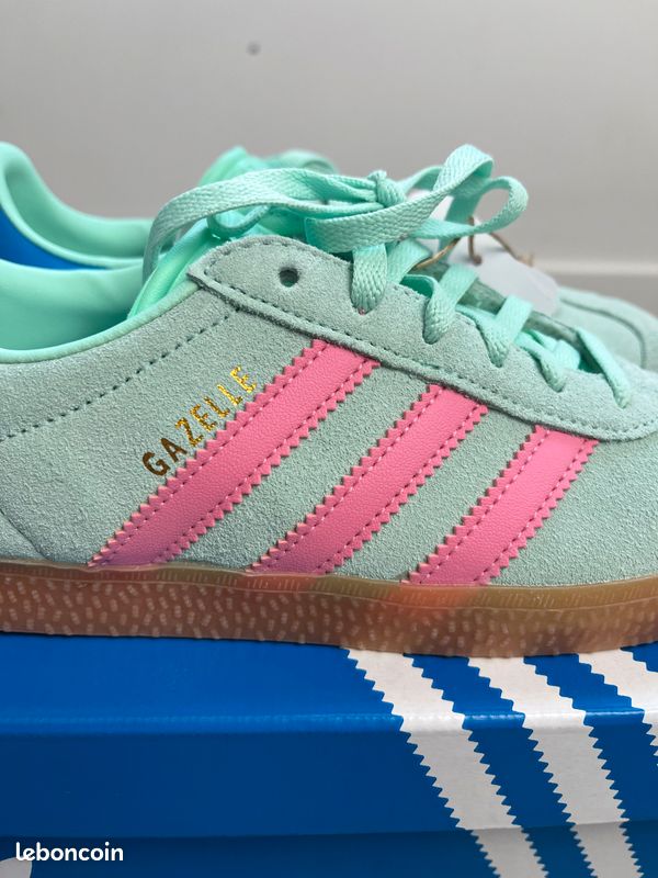 Adidas GAZELLE KIDS - JP7130 - vert / rose (image 3)