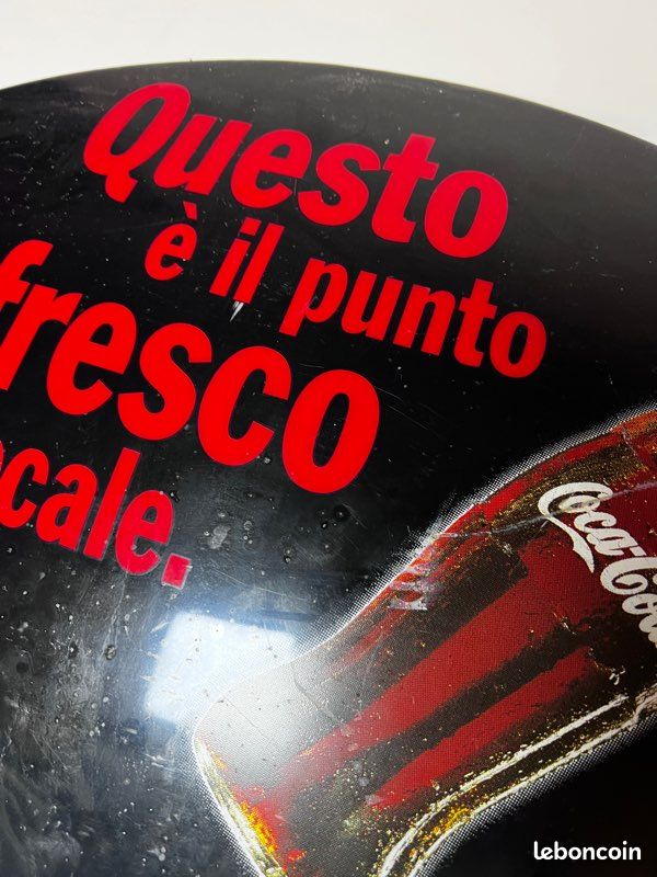 Enseigne lumineuse Coca-Cola vintage Fonctionne 55 x 35 cm (image 2)