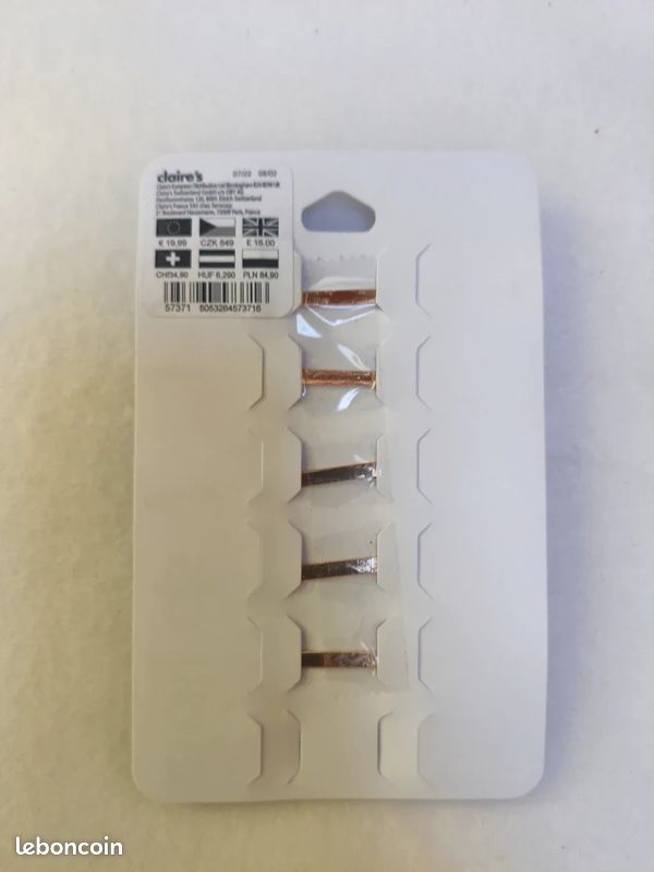 Lot de 5 barrettes cheveux Claire's neuves – Étoiles, Perles, Boss & Power (image 2)