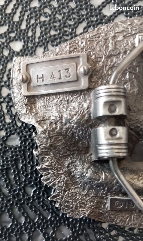 Boucle De Ceinture Harley-Davidson Baron USA 1992 - Pièce Collector En Métal, Multicolore