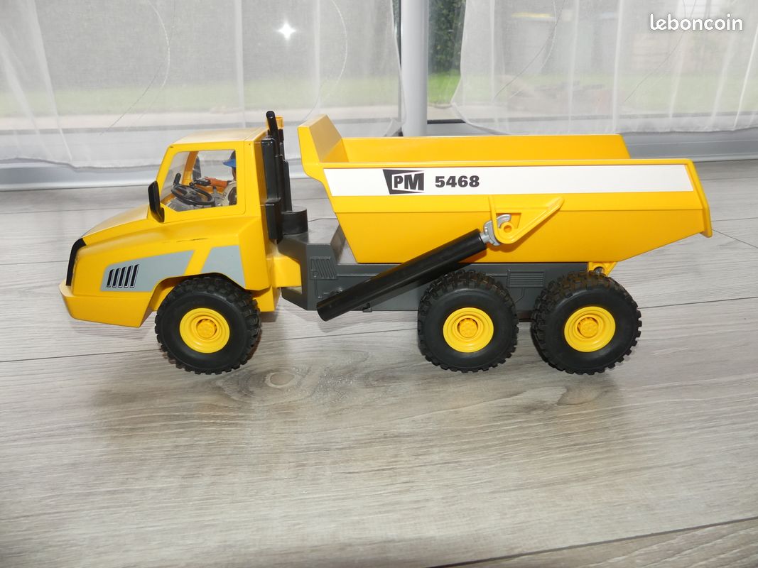 PLAYMOBIL TOMBEREAU-CAMION BENNE basculante- 3756-véhicule travaux