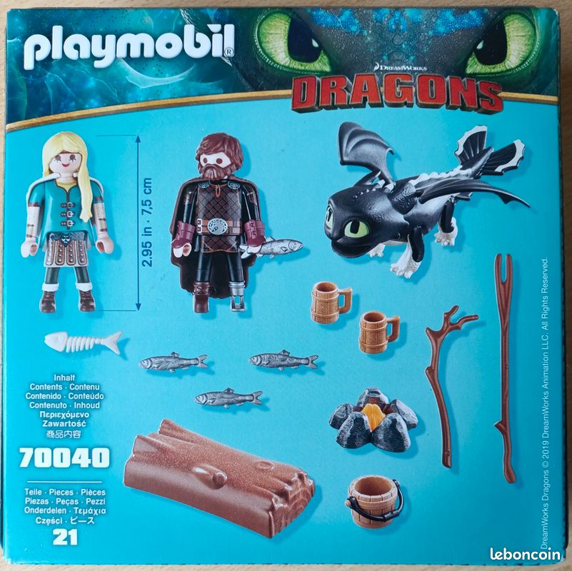 Playmobil 70040 - Harold et Astrid avec bébé dragon
https:/[URL masquée pour votre sécurité]
Playmobil - Harold et Astrid avec Un bébé Dragon - 70040 (image 2)