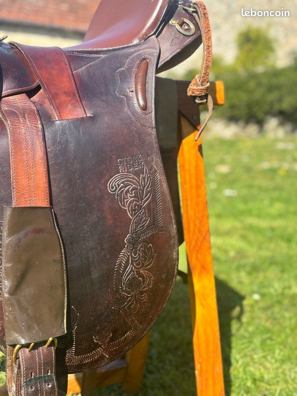 Selle Australienne En Cuir - Type Stock Avec Corne - Tailles 10 à 22 Pouces - Neuve