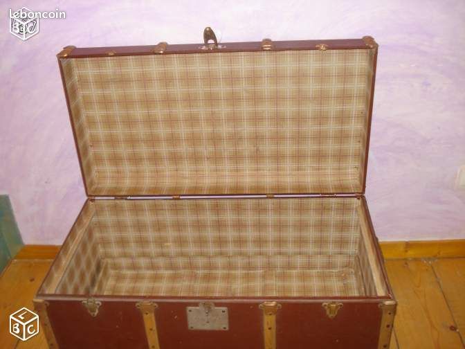 Malle coffre ancien brocante antiquites rangement (image 2)