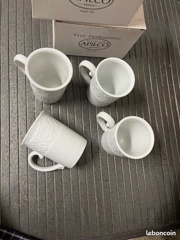 Lot vaisselle en porcelaine blanche APILCO France (Yves Deshoulières) & Ramequins (image 7)
