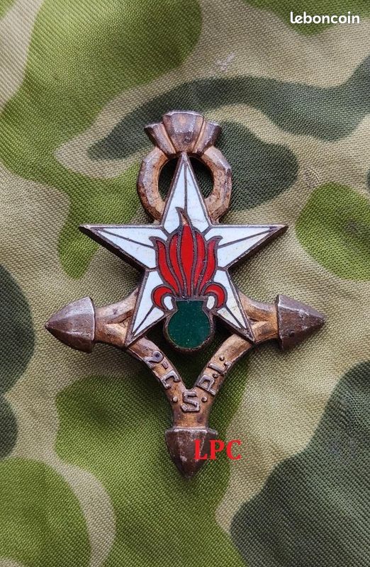 Insigne Légion étrangère Original 4° REI / Compagnie De Base Sahara Algérie 1950-60