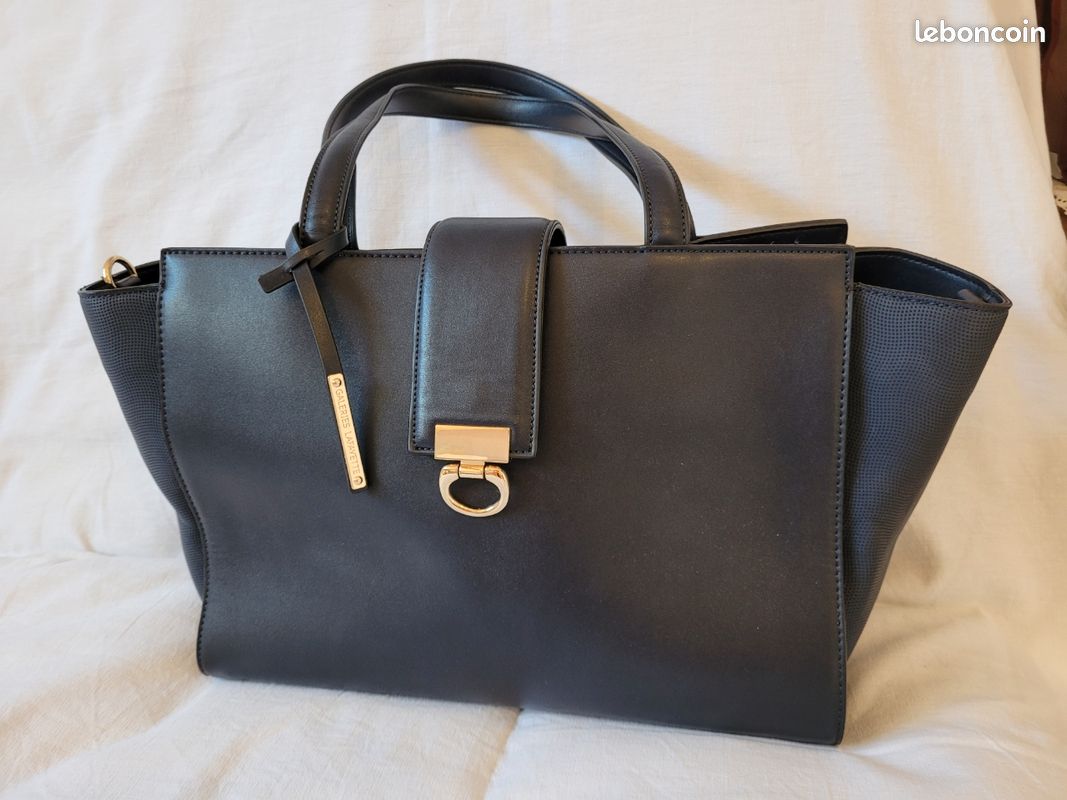 Sac à main cuir marine neuf Galeries Lafayette Accessoires