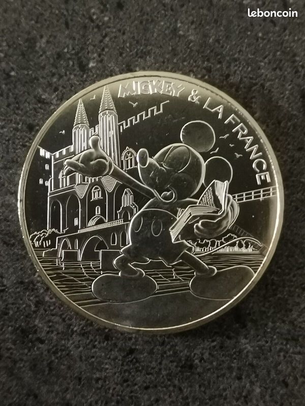 10 euro argent 2018 avignon mickey & la france / silver euros (image 1)