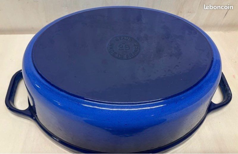 Cocotte Ovale En Fonte Émaillée 29cm Bleu Chasseur Puc472980 à Prix