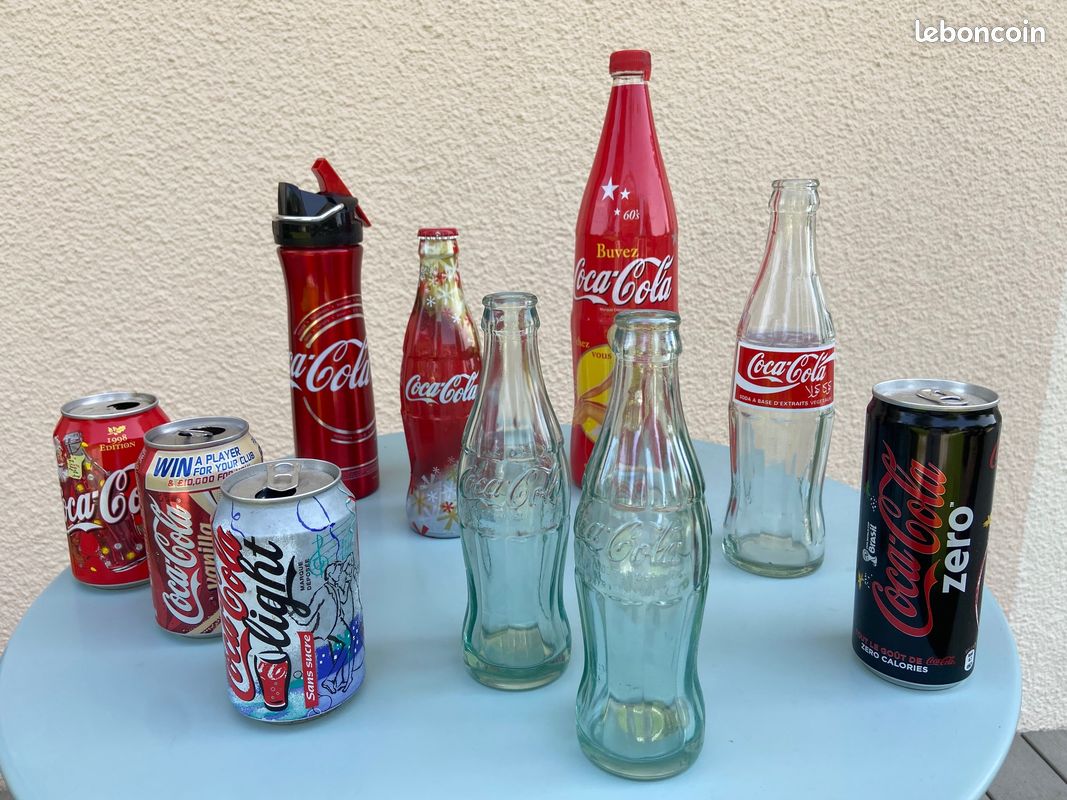 Lot Canettes et bouteilles Coca-Cola (image 1)