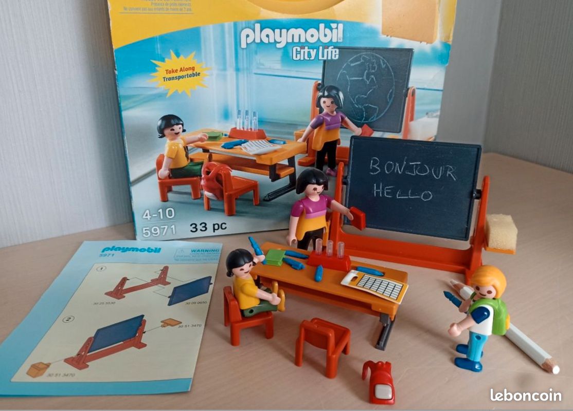 PLAYMOBIL 5971 Valisette École 💯,% Complet Jeux Jouets