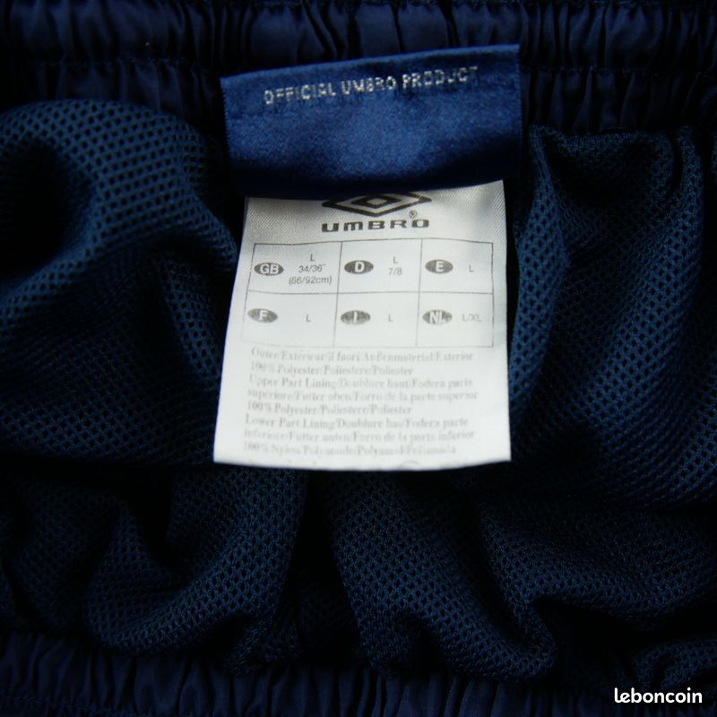 Umbro Jogging Y2K Poches zippées Bas zippés Homme Taille L Marine #QWE1793 (image 8)
