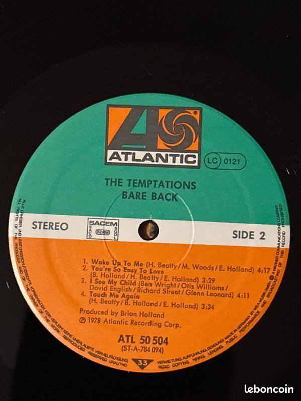 Vinyle 33 tours The Temptations Bareback (image 8)