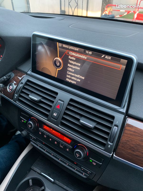 Ecran Android 16 multifonction multimédia tactile avec Carplay et Android Auto pour BMW E70-E71-F15-F16 (X5-X6) Système CCC-CIC-NBT avec caméra de recul et Kit de montage + Accessoires (image 1)