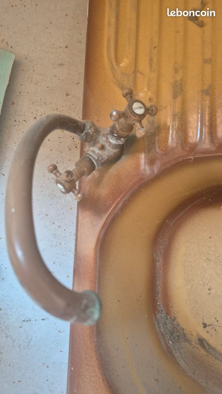évier / lavabo vintage marron (image 3)