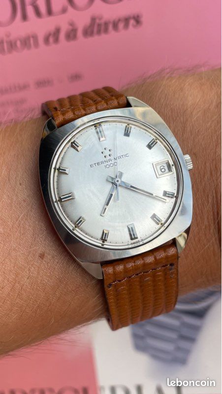 Montre Eterna-Matic 1000 Automatique Vintage En Acier – Avec Date, Référence 110T, Un Bijou Rétro !