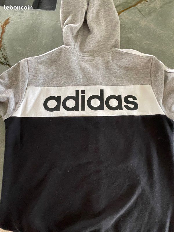 Veste adidas grise blanc et noir (image 3)