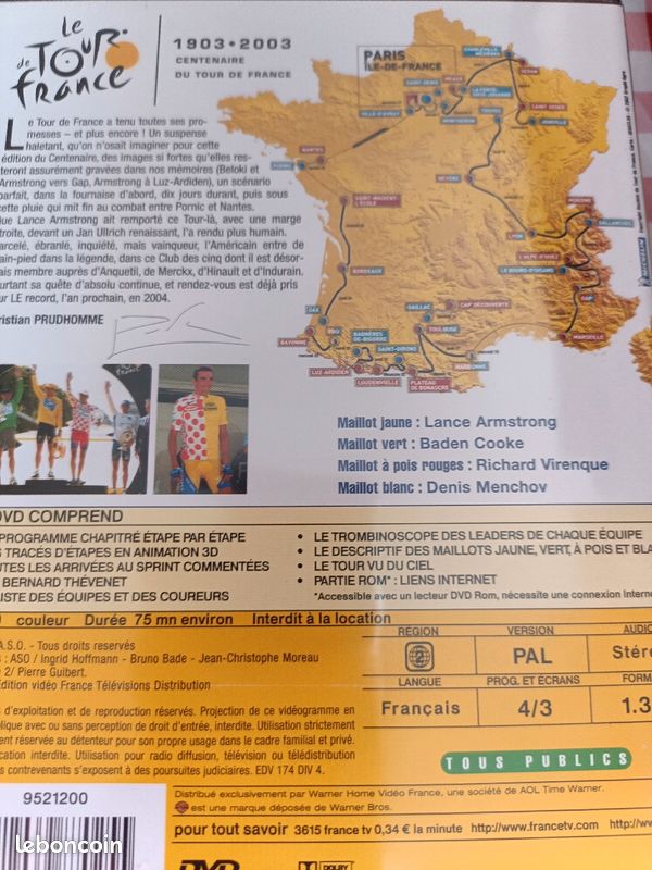 Dvd le tour de france centenaire du tour de france 1903.2003 (image 2)