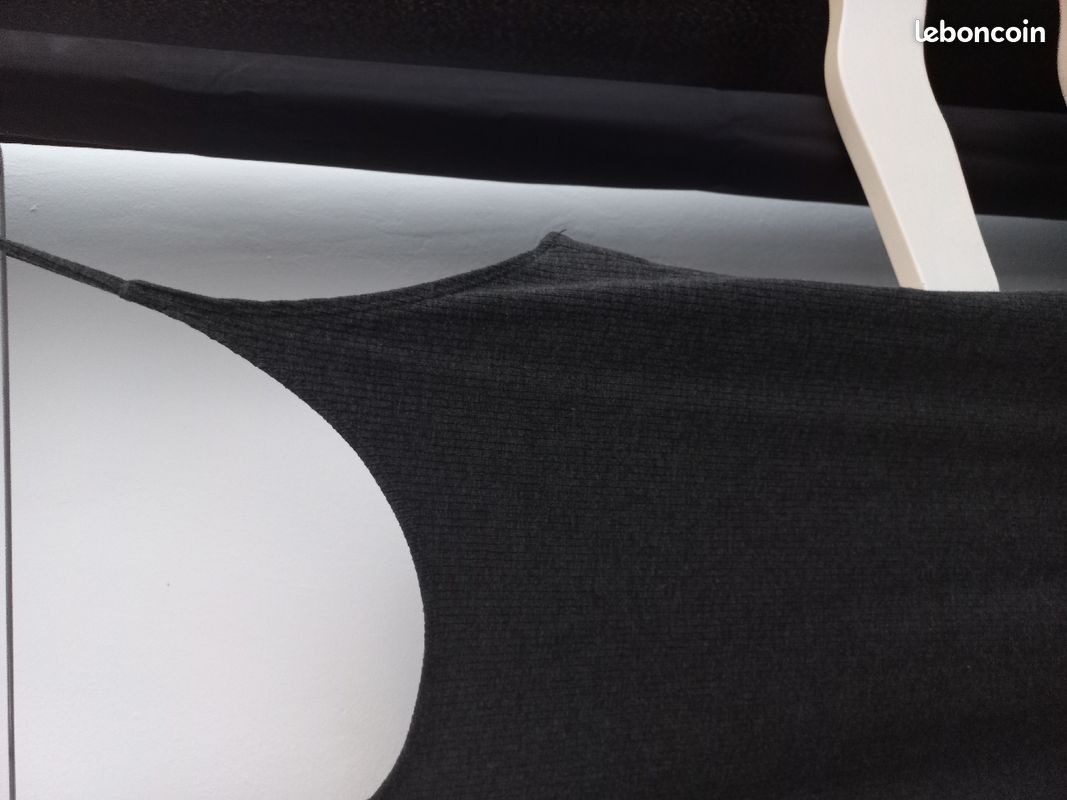 Robe grise ajustée moulante h&m taille 36 fines bretelles (image 3)