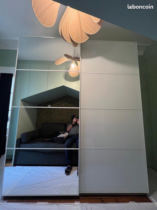 Dressing IKEA blanc 2 portes quasi neuf (image 3)