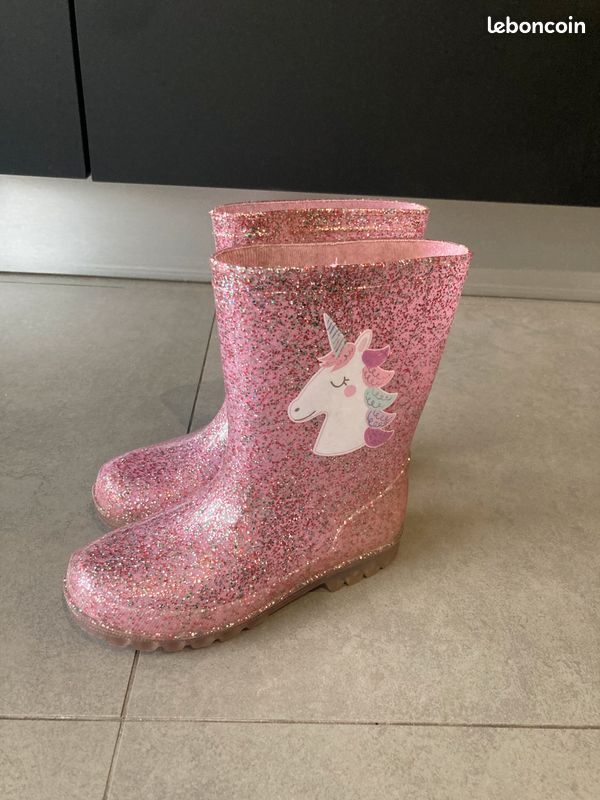Bottes de pluie licorne à paillette 33 Chaussures