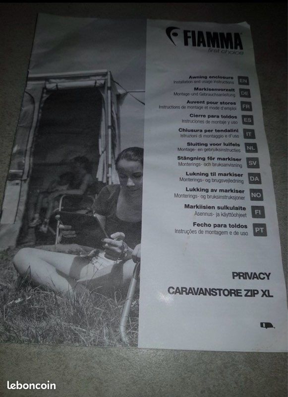 Habillage Auvent Fiamma Privacy Room Caravanstore ZIP XL 440 (image 2)