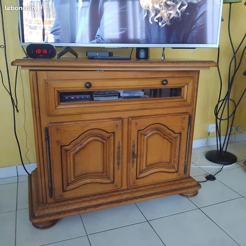 Meuble TV chêne massif (image 1)