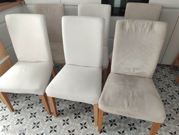 HENRIKSDAL Housse pour chaise Linneryd écru - IKEAPEDIA
