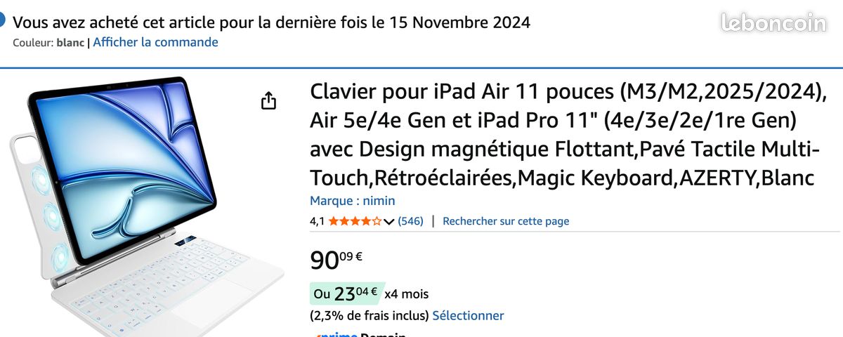 Apple iPad Pro (11 Pouces, Wi-FI, 256 Go) - Argent (3ᵉ génération) avec accessoires (image 4)