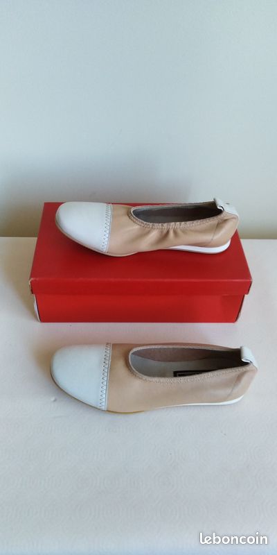 Ballerine Elizabeth Stuart - crème et blanche (image 7)