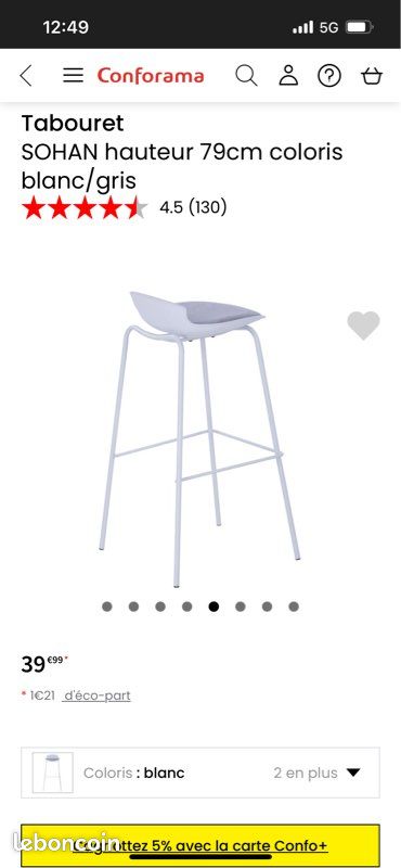 Tabouret de bar X2 (image 3)