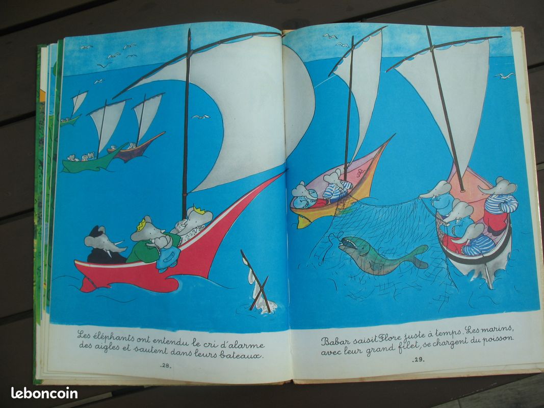 BABAR dans l'ile aux oiseaux --- BABAR et la planete molle ---- GRANDS ALBUMS HACHETTE (image 10)