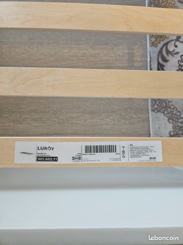Lits ikea avec lates simples 2m×90cm (image 2)