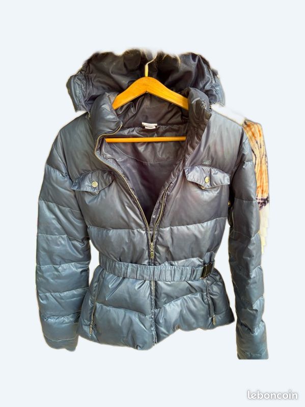 Blouson doudoune bleue, pétrole, marque ellesse (image 1)