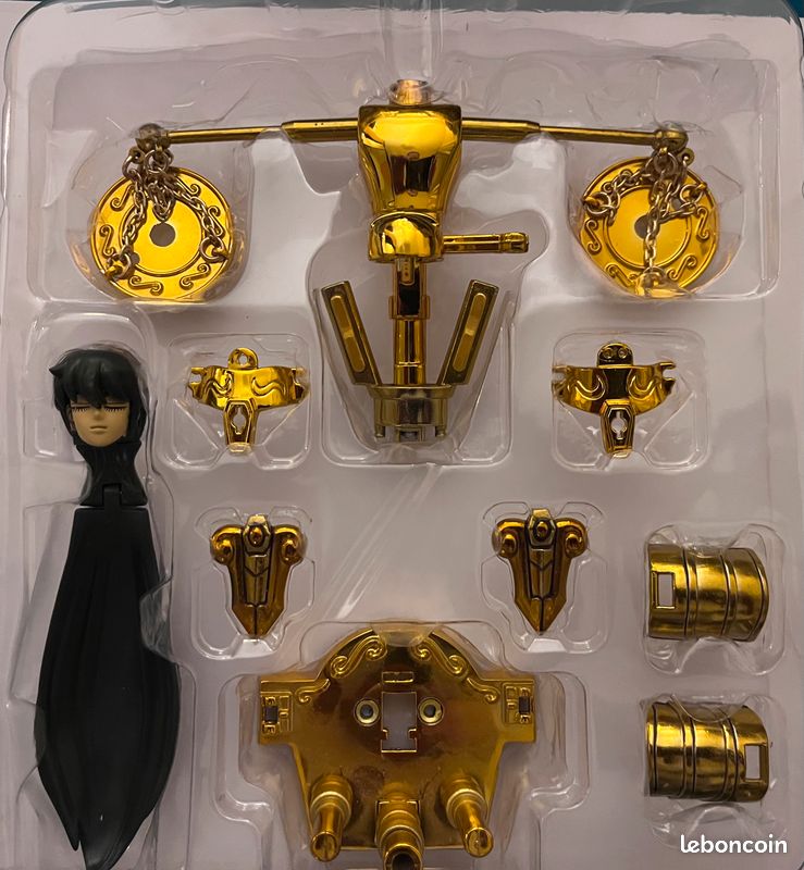 Figurine Armes De La Balance Ex 24 Carats - Bandai, Cape & Visage Dohko Du Dragon, Saint Seiya