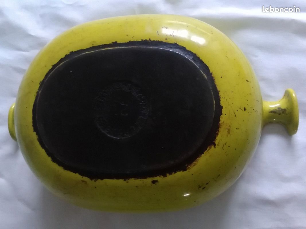Cocotte Le Creuset N°29 – Fonte émaillée Vert Anis – Design Enzo Mari, Vintage