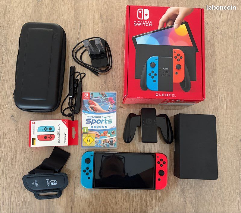 Nintendo switch oled + jeu + chargeur (image 1)
