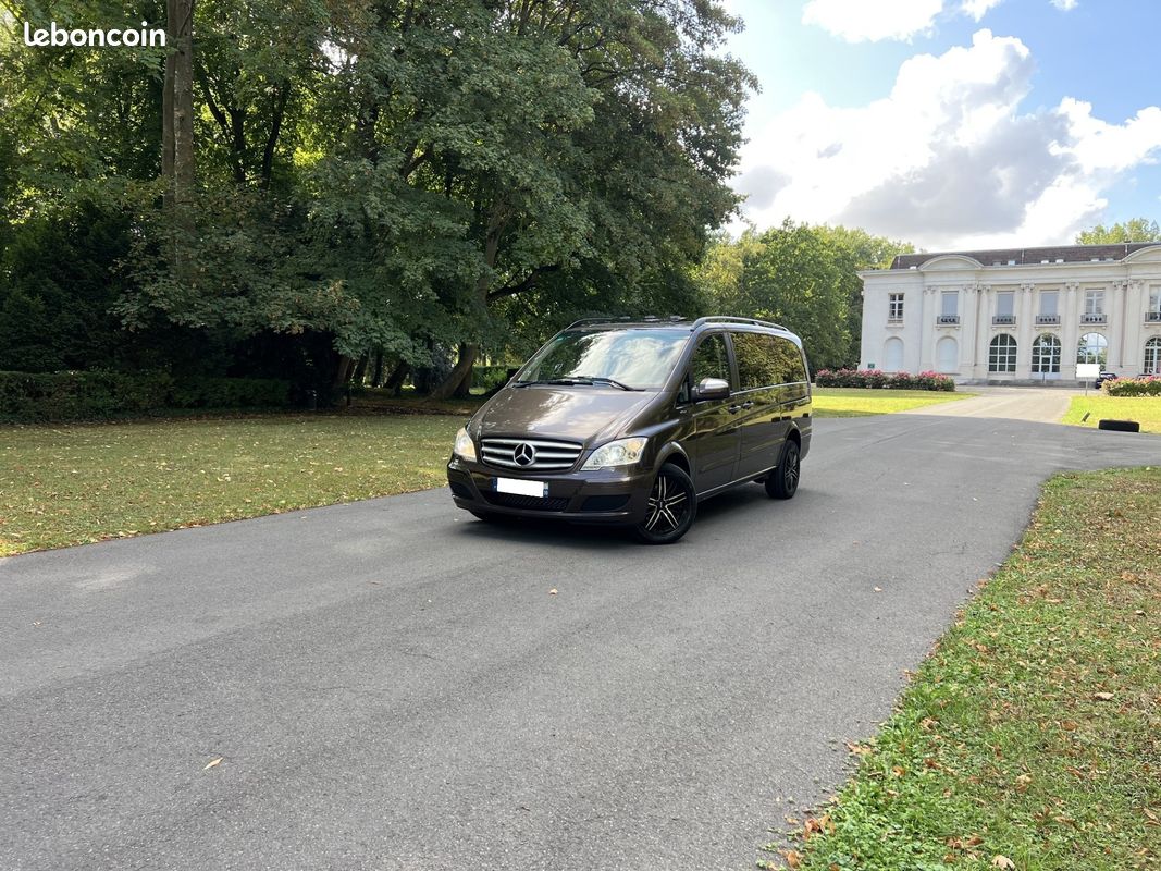 Tres belle mercedes-benz viano 2l2cdi 163ch long pack ambiante toutes options gps pro- cuir-clim auto-chauffage stationnaire - toit pano-bluethoot (image 1)