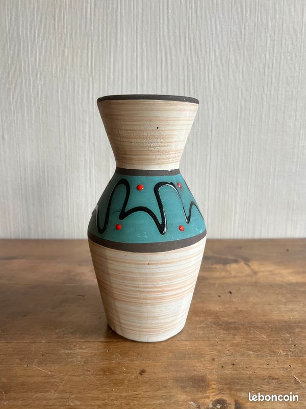 Grand vase bobine Scheurich Keramik 525-50, West Germany années 60 et petit vase 523-18 (lot de 2) (image 3)